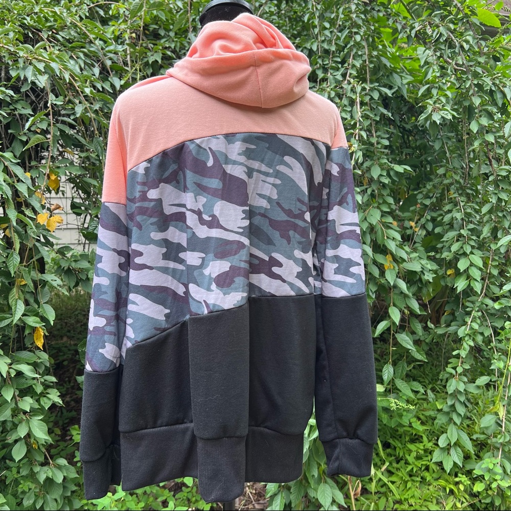 Cellabie Camo and Pink Hoodie Zip Up Sweatshirt - Picture 4 of 7